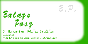 balazs posz business card